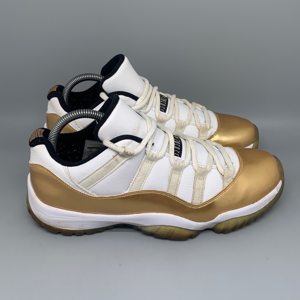 Jordan 11 Retro Low Closing Ceremony Gold Basketball Shoes 528895-103 Men's Sz 9
